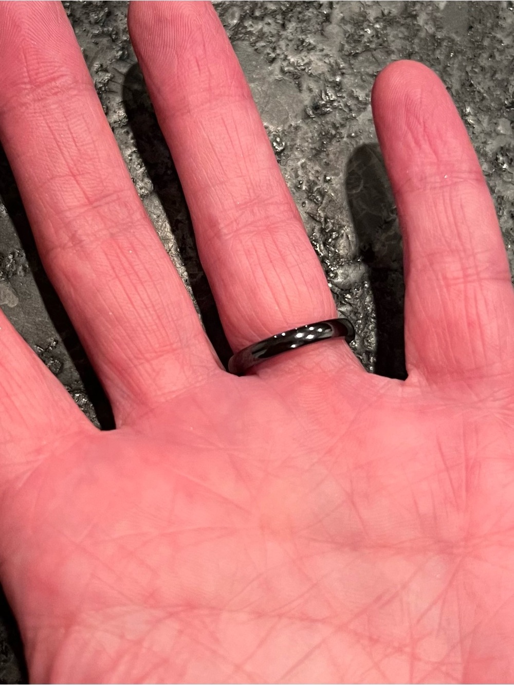 Black Titanium Lab Grown Diamond Eternity Band - Picture 8 of 8